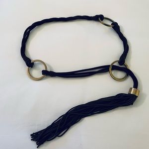 Chocolate Brown Suede Leather Belt